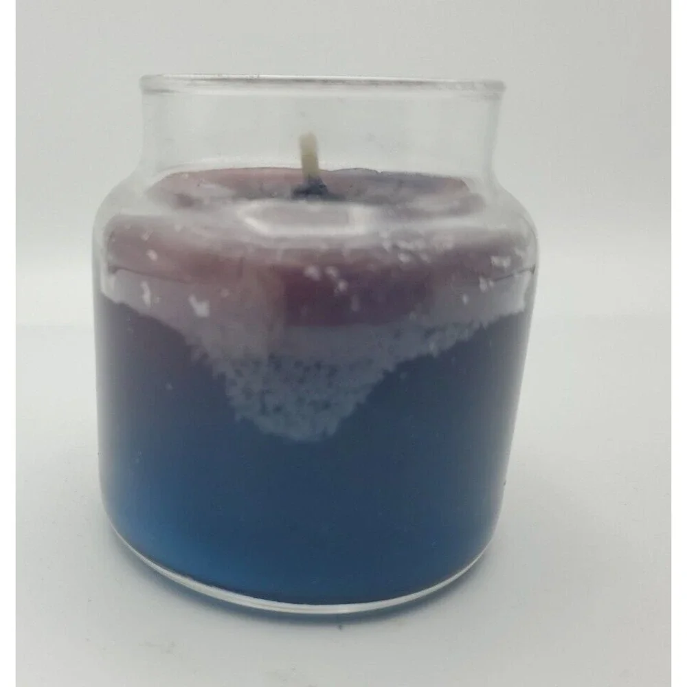 Turquoise Glass Yankee Candle Housewarmer Jar Lid 3.7oz Small Purple Fresh Sweet
